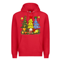 Red christmas with softball trees bbs Premium Hoodie - BundleAndBundleShop