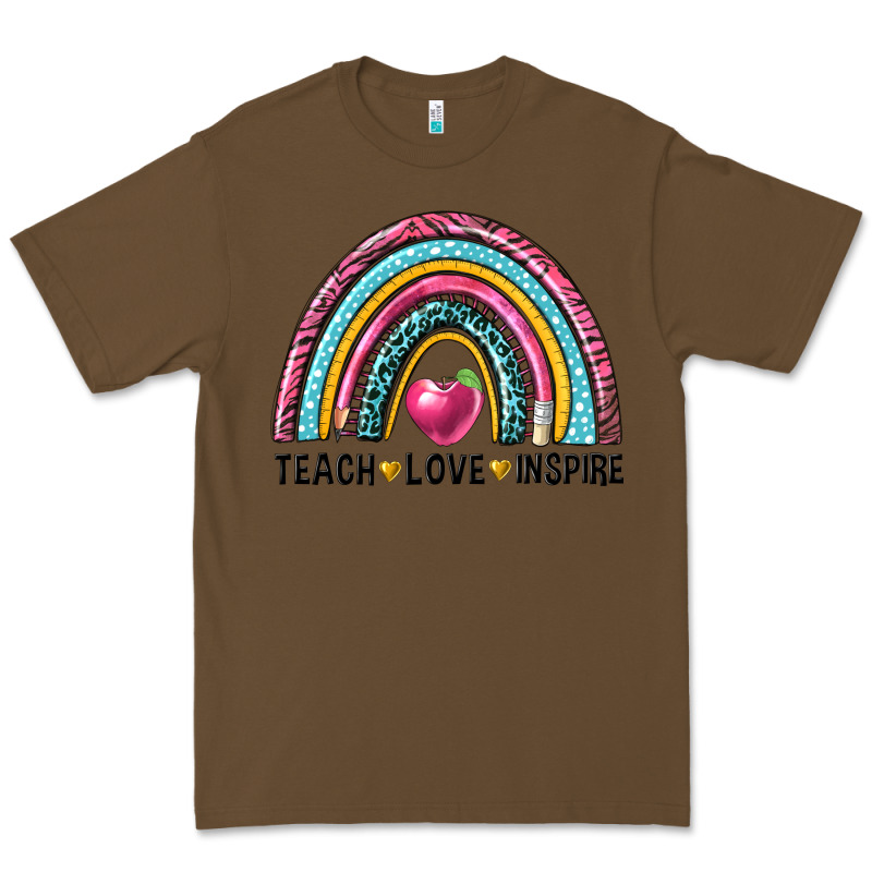 Rainbow Teach Love Inspire Premium Tee by NancyCooperArtShop | Teevron