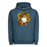 Pigment Midnight Navy western bee gnomes beehive honey sunflowers gemstone Urban Hoodie - Artiststas
