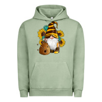 Pigment Oil Green western bee gnomes beehive honey sunflowers gemstone Urban Hoodie - Artiststas