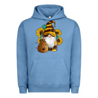 Pigment Pebble Blue western bee gnomes beehive honey sunflowers gemstone Urban Hoodie - Artiststas
