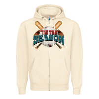 Sandshell 'tis the season baseball Zipper Hoodie - FaDigitalArtStudio