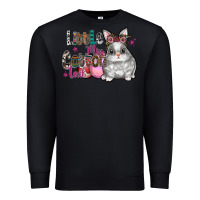 Black Little Miss Cotton Tail Premium Sweatshirt - CowhideDigitalArt