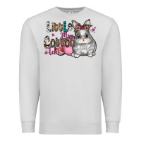 Dove Grey Little Miss Cotton Tail Premium Sweatshirt - CowhideDigitalArt