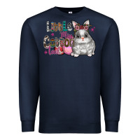 Navy Little Miss Cotton Tail Premium Sweatshirt - CowhideDigitalArt
