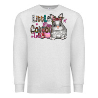 Oatmeal Heather Little Miss Cotton Tail Premium Sweatshirt - CowhideDigitalArt