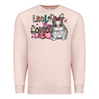 Pale Pink Little Miss Cotton Tail Premium Sweatshirt - CowhideDigitalArt