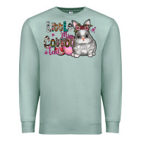 Seafoam Little Miss Cotton Tail Premium Sweatshirt - CowhideDigitalArt