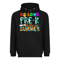 Black So Long Pre K Hello Summer Heavyweight Hoodie - CowhideDigitalArt