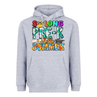 Heather Grey So Long Pre K Hello Summer Heavyweight Hoodie - CowhideDigitalArt