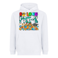 White So Long Pre K Hello Summer Heavyweight Hoodie - CowhideDigitalArt