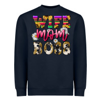 Navy Wife mom boss daisy Mother's Day Heavyweight Sweatshirt - HowdyJamesFarm