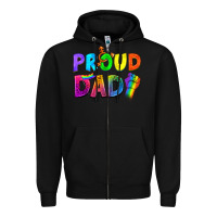 Black Western Proud Dad Zipper Hoodie - BundleAndBundleShop