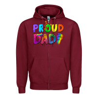Burgundy Western Proud Dad Zipper Hoodie - BundleAndBundleShop