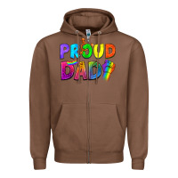 Chestnut Western Proud Dad Zipper Hoodie - BundleAndBundleShop