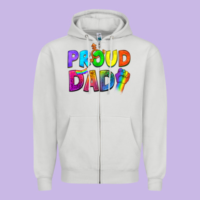 Western Proud Dad Zipper Hoodie Designed By Bundleandbundleshop