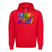 Red Western Proud Dad Zipper Hoodie - BundleAndBundleShop