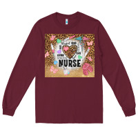 Burgundy nurrse tumbler tbs Long Sleeve Tee - TumblerDesignByShophia
