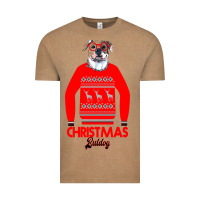 Vintage Coffee Christmas Buldog Vintage Tee - Bettercallsaul