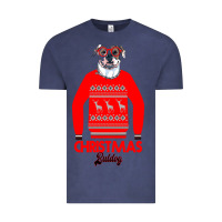 Vintage Denim Christmas Buldog Vintage Tee - Bettercallsaul