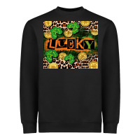 Black St. Patricks Day lucky Heavyweight Sweatshirt - CowGirlArtShop