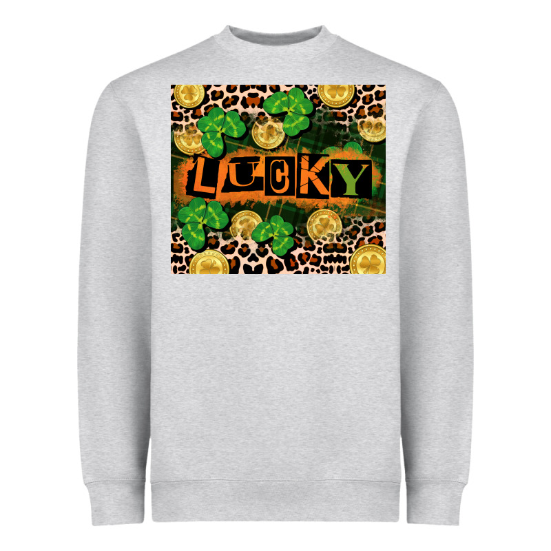 St. Patricks Day Lucky Heavyweight Sweatshirt by CowGirlArtShop | Teevron