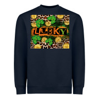 Navy St. Patricks Day lucky Heavyweight Sweatshirt - CowGirlArtShop