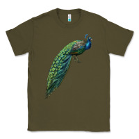Army Green Peacock Classic Tee - LillyAllenDesigns