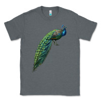 Charcoal Heather Peacock Classic Tee - LillyAllenDesigns