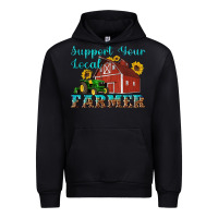 Black western support your local farmer Urban Hoodie - Artiststas