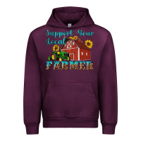 Mauve Wine western support your local farmer Urban Hoodie - Artiststas