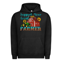 Pigment Black western support your local farmer Urban Hoodie - Artiststas