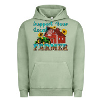 Pigment Oil Green western support your local farmer Urban Hoodie - Artiststas