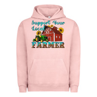 Pigment Salmon western support your local farmer Urban Hoodie - Artiststas
