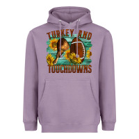 Lavender Turkey And Touchdowns Heavyweight Hoodie - LillyAllenDesigns