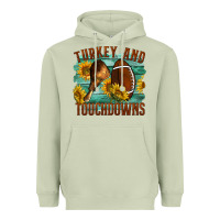 Matcha Turkey And Touchdowns Heavyweight Hoodie - LillyAllenDesigns