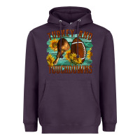 Plum Turkey And Touchdowns Heavyweight Hoodie - LillyAllenDesigns