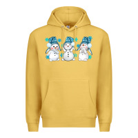 Antique Gold snowman winter bbs Premium Hoodie - BundleAndBundleShop