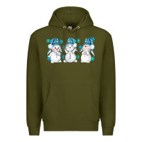 Army Green snowman winter bbs Premium Hoodie - BundleAndBundleShop