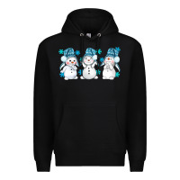 Black snowman winter bbs Premium Hoodie - BundleAndBundleShop