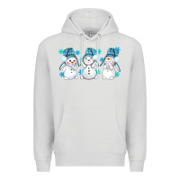 Dove Grey snowman winter bbs Premium Hoodie - BundleAndBundleShop