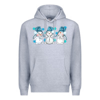 Heather Grey snowman winter bbs Premium Hoodie - BundleAndBundleShop