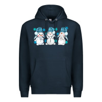 Navy snowman winter bbs Premium Hoodie - BundleAndBundleShop