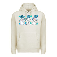 Oatmeal Heather snowman winter bbs Premium Hoodie - BundleAndBundleShop