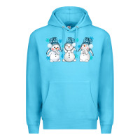 Ocean Blue snowman winter bbs Premium Hoodie - BundleAndBundleShop