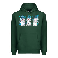 Sports Green snowman winter bbs Premium Hoodie - BundleAndBundleShop
