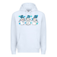 White snowman winter bbs Premium Hoodie - BundleAndBundleShop
