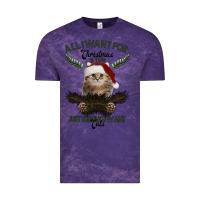 Cloud Purple All I Want For Christmas Is You Just Kidding I Want Cats Vintage Tee - Bettercallsaul