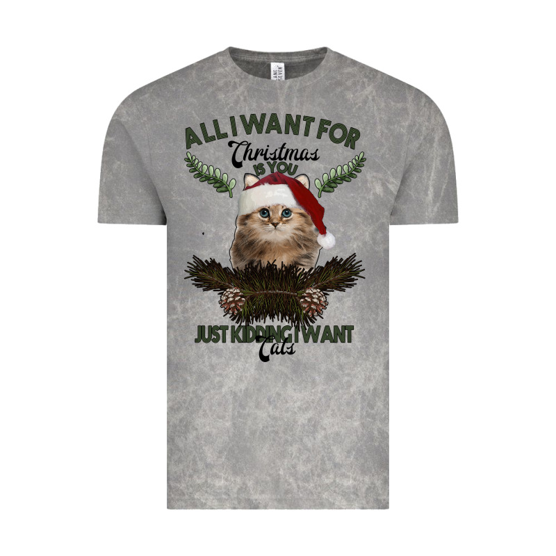 All I Want For Christmas Is You Just Kidding I Want Cats Vintage Tee by Bettercallsaul | Teevron