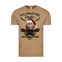 Vintage Coffee All I Want For Christmas Is You Just Kidding I Want Cats Vintage Tee - Bettercallsaul